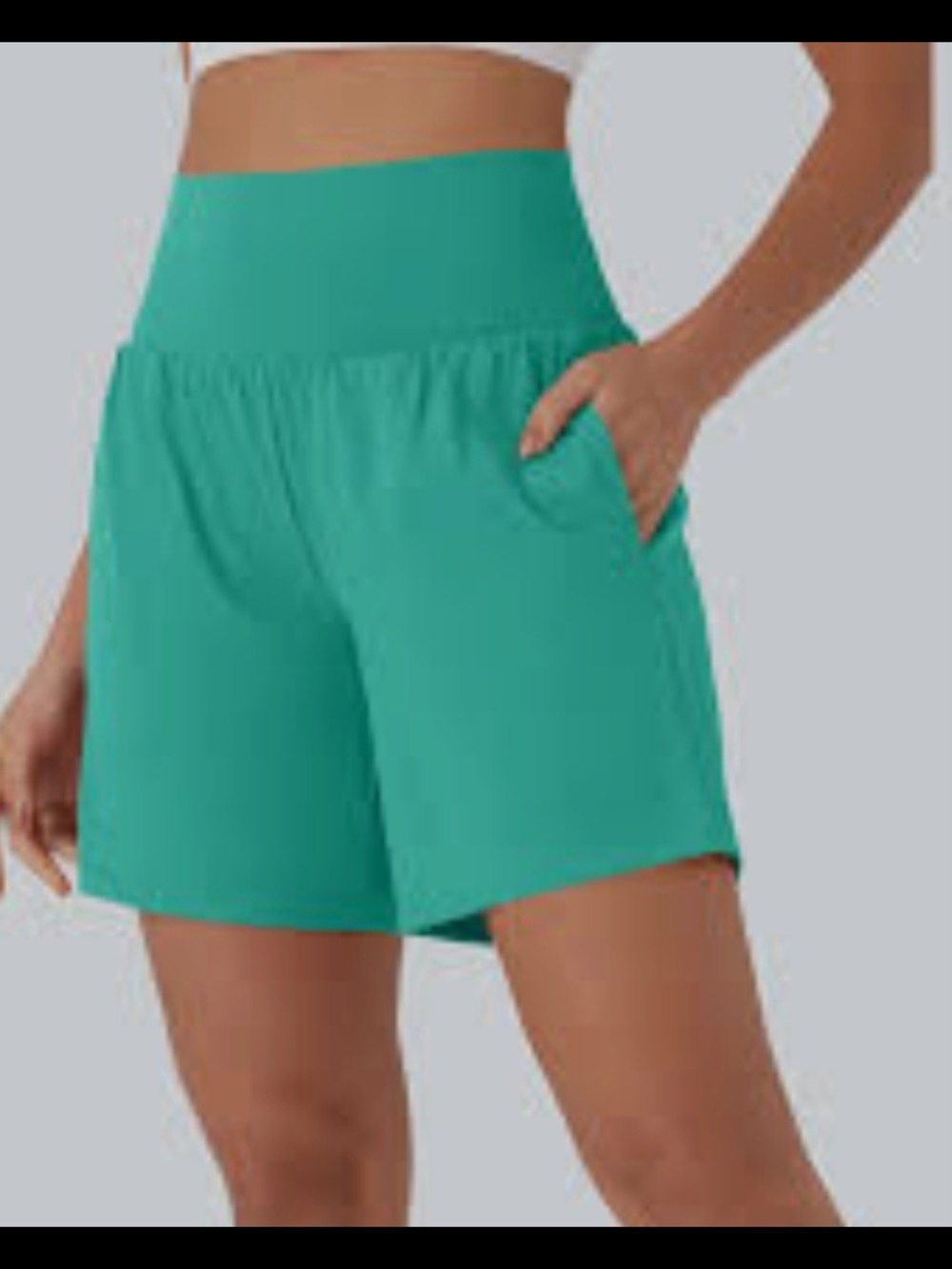 HALARA High-Waist Teal Active Shorts